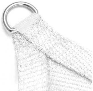 Sonnensegel Terrasse Beschattung 3 x 3 x 3 m Sonnenschutzsegel HDPE weiß Dreieck