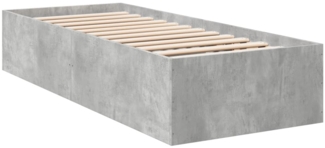 vidaXL Bettgestell Betongrau 90x190 cm Holzwerkstoff 3281066