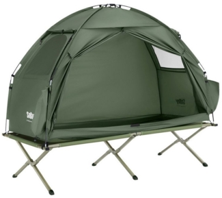 SoBuy Feldbett OGS32 Campingzelt 4in1-Zelt mit Campingliege Schlafsack Luftmatratze