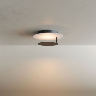 s.luce LED Wand- und Deckenlampe Plate Weiß Ø 30cm