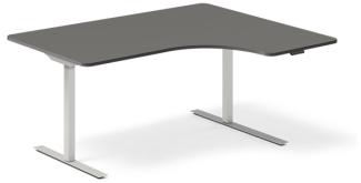 Hebe-/Senktisch DNA Anthrazit 2000x1200 mm Rechts 2-Fuß/Alu grau