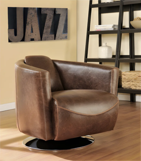 Vente-unique - Clubsessel Leder - Vintage Leder - FLORENTIN