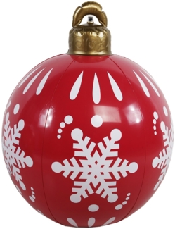 Aufblasbare Weihnachtskugel Ø60 cm Schneeflocke Christbaumkugel Outdoor Party Weihnachtsdeko