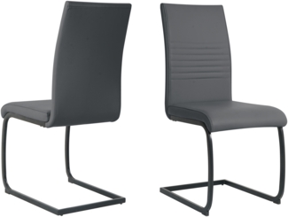 Polyurethan Metall Stuhl 42 x 97 x 59 cm Schwarz Grau