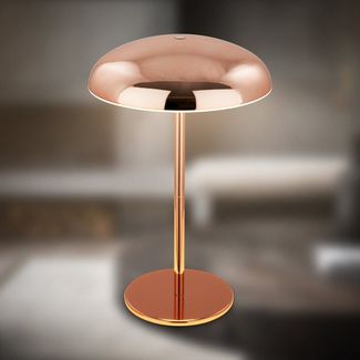 BRILONER - LED Tischlampe kabellos IP44 mit Lichtkante, Touchdimmer, Akku tauschbar, Nachttischlampe, Leselampe, LED Lampe, Dekolampe, Tischleuchte, Akku Lampe, Outdoor, 19,5x30,5 cm, Kupferfarbig