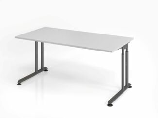 Schreibtisch C-Fuß 160x80cm Grau/Graphit