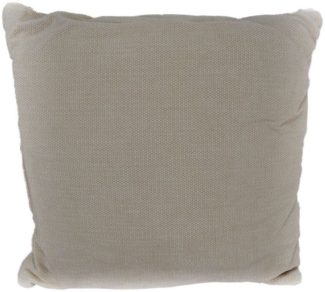 Chenille Dekokissen 45 x 45 cm Couchkissen einfarbig mit Reißverschluss creme
