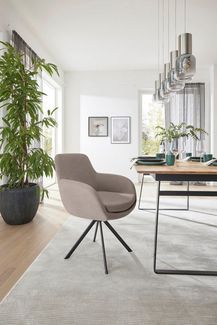 Musterring Esszimmerstuhl Tavia (Set, 2 St), Stativgestell Eisen schwarz, Drehfunktion optional, diverse Farben