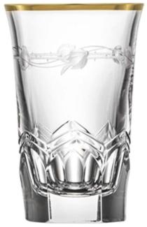 Shot Glas Kristall Lilly Gold clear (8cm)