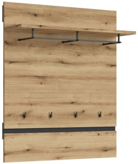 Garderobenpaneel Colditz / Corte, Holzwerkstoff, Holzfarben, 100 x 117 x 29 cm