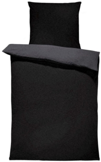 One Home Bettwäsche Doubleface Unifarben, Fleece, 2 teilig, Wende modern, kuschelig flauschig warm weich Winter Normalgröße