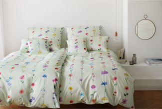 Elegante Mako Satin Bettwäsche Flower Show 24526-4 Blumen 135x200