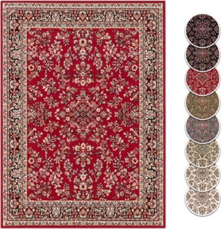 Teppich Boss Teppich Kurzflor Orient Teppich Zabul rot, rund, Höhe: 8 mm