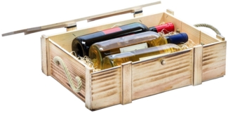Kistenkolli Altes Land Allzweckkiste Weinkisten 3er geflammt inkl. Holzwolle Geschenkbox Weinbox Weinkiste (Spar-Set)