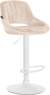 CLP Barhocker Milet Samt,creme weiß