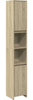 vidaXL Badezimmerschrank Sonoma-Eiche 30x30x183,5 cm Holzwerkstoff 849608
