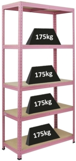 PROREGAL® Schwerlastregal 180 x 90 x 40 cm Fachlast 175kg 5 Ebenen