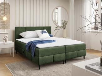 Boxspringbett Briheg 2 (Farbe: Coral 20, Größe: 200 x 200)