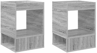vidaXL Beistelltisch 2 pcs Graues Sonoma 40 x 40 x 56 cm Holzwerkstoff 890955