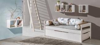 Bett mit Bettkasten Doppelbett 2 x Betten Jugendbett Kinderbett Stauraumbett NEU