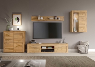 INOSIGN Wohnwand Aosta, 4-tlg, best. aus: Highboard, Lowboard, Wandboard & Vitrine, (4-St), Wohnwand, Kombination, Anbauwand, Möbel Set, Schrankwand, Möbel Kombi