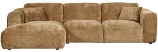 Chaiselongue Cloud aus Chenille-Stoff Links, Honiggelb