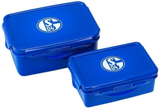 FC Schalke 04 Lunchbox Brotdose 2er-Set, PP Kunststoff, (4-tlg)