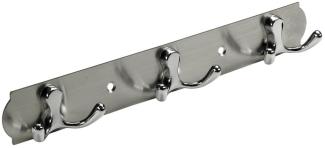 Hettich Garderobenleiste 3 Haken 28,0 x 3,8 x 3,3 cm silber