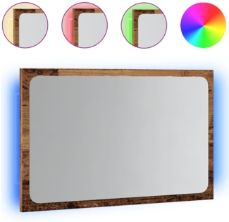 vidaXL Badspiegel mit LED-Leuchten Artisan-Eiche 60x8,5x38 cm 856266