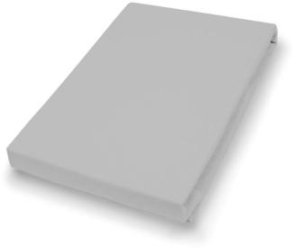 Hahn Haustextilien Jersey-Spannlaken Basic Größe 140-160x200 cm Farbe granit