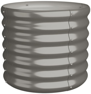 vidaXL Pflanzkübel Pulverbeschichteter Stahl 40x40x36 cm Grau 318844