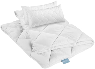 XDREAM Microfaserbettdecke + Kopfkissen Pure Bettwarenset bestehend aus Kissen und Ganzjahresbettdecke, Füllung: 100% Mikrofaser, Bezug: samtig weiche Microfaser, 135x200 / 200x200 + 40x80 / 80x80 cm, für alle Jahreszeiten