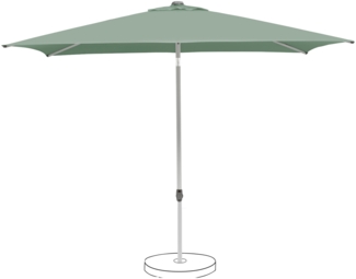 Suncomfort by Glatz Sonnenschirm / Mittelmastschirm "Pop Up 250 x 200", frost green, 250 x 200 cm