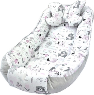 Pamek Bettnestchen Babybett Babynestchen Babynest Kinderbett Kokon zum schlafen Kissen, Sehr weiches material, Füllung 100% antiallergische Silikonkogel.
