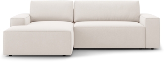 Micadoni Schlaf-Ecksofa Jodie 3-Sitzer Strukturierter Stoff Helles Beige Links
