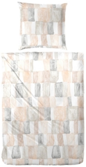 Giantore Bettwäsche Hochwertige Perkal-Bettwäsche "Watercolor Check", Baumwolle, 2 teilig, Baumwollbettwäsche, hautfreundlich, ideal für Allergiker