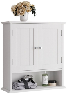 Yorbay Hängeschrank Badezimmerschrank Medizinschrank mit verstellbarem Regal (54,6×19,8×59,9 cm) Wandschrank mit Doppeltüren