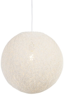 Qazqa Pendelleuchte Corda, ohne Leuchtmittel, E27, Weiß, Modern, Papier, 1-flammig