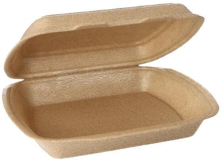 50 Menüboxen mit Klappdeckel, XPP ungeteilt 7 cm x 20,5 cm x 24 cm beige