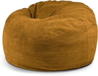 Schaumstoffsitzsack ‘OM 110‘, Bezugstoff - Waves, 100% Polyester, Mustard, 75x110x110 cm.