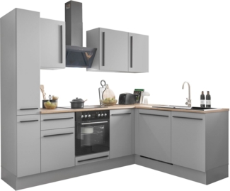 BASIC by Balculina Winkelküche Denver, Küche BxHxT 250/115 x 211 x 60, Breite 250 cm, wahlweise mit E-Geräten und Induktion