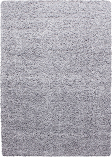 Hochflor Teppich Lux rechteckig - 120x170 cm - Hellgrau