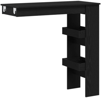 vidaXL Wand Bar Tisch Schwarze Eiche 102 x 55 x 103,5 cm Holzwerkstoff 862748