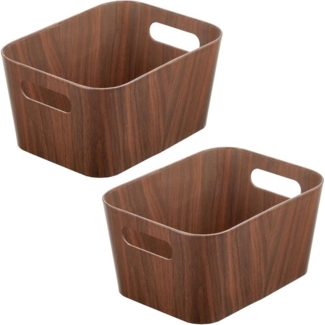 Kühlschrank Organizer Lagerboxen Küche Speisekammer mDesign 2er Set Espresso