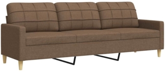 vidaXL 3-Sitzer-Sofa Braun 210 cm Stoff 4007417