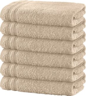 Erwin Müller Handtuch Handtuch "Heidelberg" 6er-Pack, Frottier (6-St), Walk-Frottier Uni