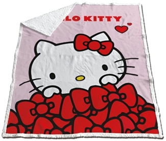 Wohndecke Hello Kitty Coral Decke warme XL Kuscheldecke 130x170 cm, Hello Kitty