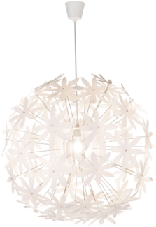 Hängeleuchte, Blüten Design, weiß, 60 cm, STELLA