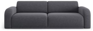 Micadoni Sofa Erin 4-Sitzer Samtstoff Dunkelgrau