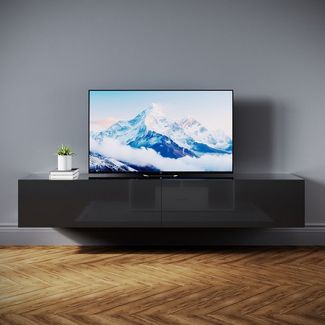 SONNI Lowboard Lowboard TV Hängend Weiß/ Schwarz TV Schrank in Wohnzimmer (Packung), 100-200cm tv schrank in wohnzimmer für 35''- 45'' Fernseher
